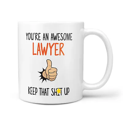 Awesome Lawyer Gift Mug - Thank You Presents For Lawyers New Job Ideas Gifts • £9.95