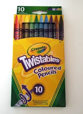 New Crayola Twistable Coloured Pencils - Pack Of 10 - No Sharpening Required • £3.99