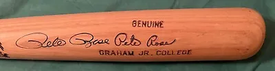 Pete Rose Signed Autographed Baseball Bat Phillies Reds COA Graham Jr College • $175