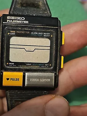 Seiko PulseMeter Watch S234-5010 Heart Rate Rare Featured In Aliens Price  Drop • $327