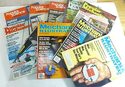 Lot Of 9 Vintage Magazines Popular Mechanics Science Mechanix Illustrated 1970s • $17.97