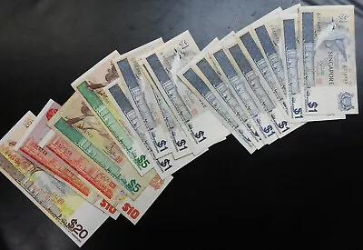 19 Singapore Bird Series Banknotes $1 $5 $10 $20 Wholesale Lot 1976 - 1984 • $82.90
