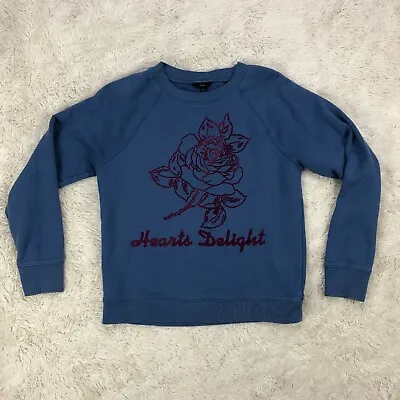 J. Crew Womens Small  Heart's Delight  Sweatshirt Style# J7984 Crew Neck. G2 • $21.99