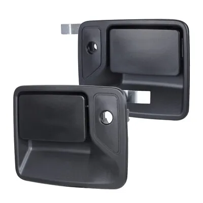 2PCS Door Handle Set For 1999-2016 Ford F-250 Super Duty Front Outer Text Black • $12.21