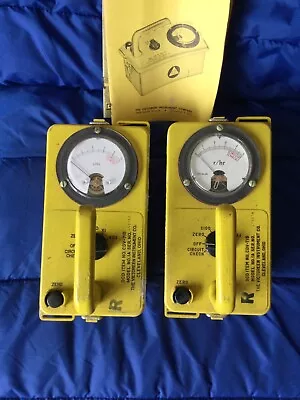Vintage Untested Civil Defense Radiological Survey Meter - Set Of 2 • $150