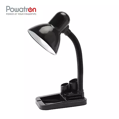 Flexible Neck Desk Lamp - Bedside Study Table Light For Reading Office Use • £9.99