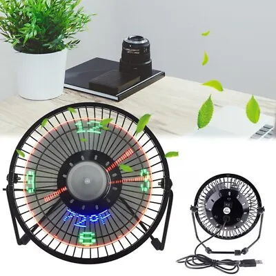 $35.63 • Buy 360 Temperature Low Noise Display Real Time USB LED Clock Cooling Fans Mini Fan