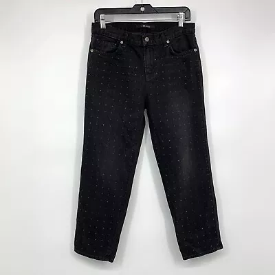 J BRAND Jeans Womens Size 26 Ace Jasper Black Gray Studded Boyfriend • $34.19