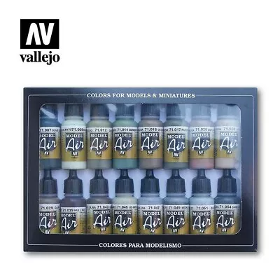 Model Air Allied Forces WWII Acrylic Paint Set - 16 Colours 71.180 Vallejo • £27.49