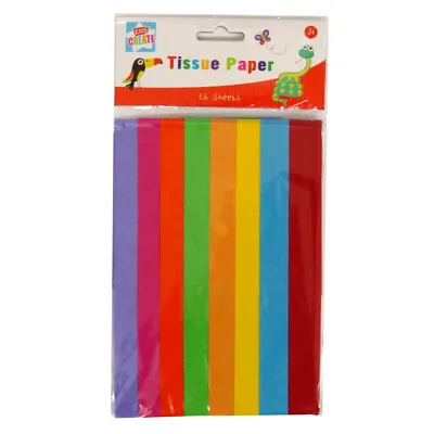 Kids Create Mixed Coloured Tissue Paper 16 Pack 8 Colours • £3.15
