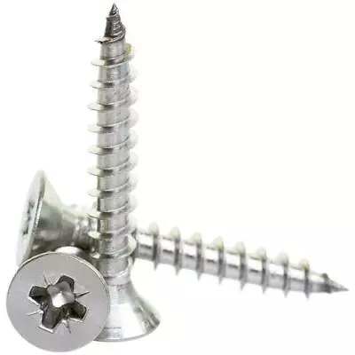 £2.76 • Buy 4mm A2 STAINLESS STEEL POZI COUNTERSUNK FULLY THREADED CHIPBOARD WOOD SCREWS