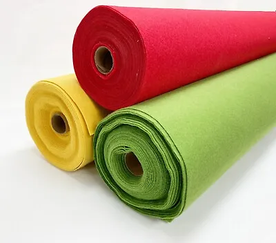 1.5mm Craft Felt Polyester Fabric Plain Colour 90cm Wide - Available In Sheets • £1.05