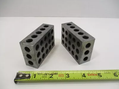 (2) Machinist Set Up Blocks 1  X 2  X 3  1-2-3 123 Block Hardened Tapped VG • $14.97