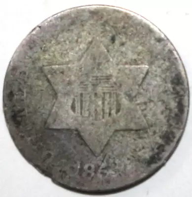 United States 3 Cents Coin 1853 KM# 75 Silver .750 USA Three Cent • $14.99