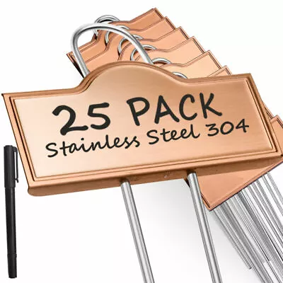 25-Pack Weatherproof Large Metal Plant Labels Garden Markers Plant Tags Flowers • $27.99