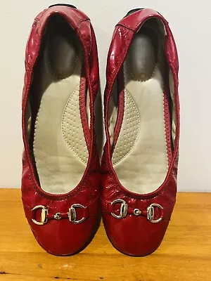 Me Too Womens Legend 2 Ballet Flats Patent Leather Red Size 9 M Excellent! • $24.50