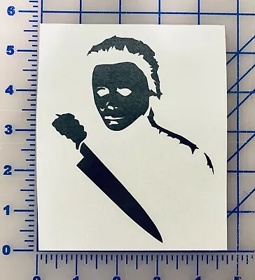 Michael Myers Decal Sticker - Window Bumper Cup Scary Slasher Halloween Gift Mov • $5.04