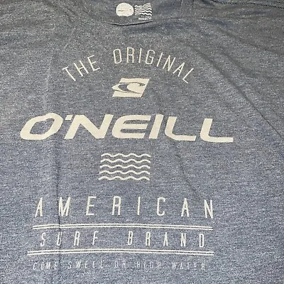 Mens O'NEILL Heathered Blue Crew Neck Graphic Tee S/S T-Shirt Size XXL • $4.99
