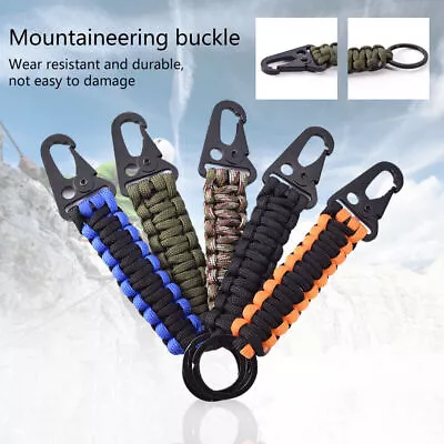 Carabiner Umbrella Rope Keychain Tactical Survival Tool Clip Lock Buckle Hook • $5.99