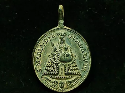 Detailed Excavated 17th - 18th C St. Maria De Guadalupe Religious Medal • $14.99