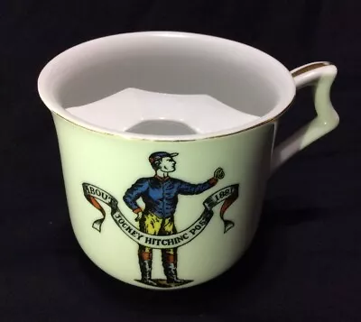 VINTAGE LEFTON China KW4500 Beautiful  Jockey Hitching Post  Mustache Cup Mug • $21.15