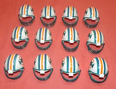 LOT OF 12 NEW Mini Helmet = NFL MIAMI DOLPHINS = Cake Topper Party Favors Craft  • $7.30