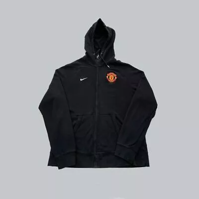 Nike Manchester United Hoodie Black Swoosh Men's Large/XL • £25