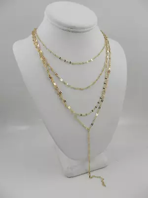 I.N.C. INTERNATIONAL CONCEPTS Gold-Tone Shimmer Chain Multi-Row Necklace 16  • $6.99