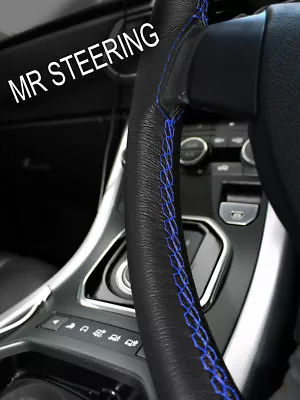 True Leather Steering Wheel Cover For Volvo Truck Fmx 2010+ R Blue Double Stitch • $46.90