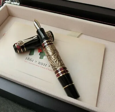 Marlen Risorgimnto L.e. 64-150 Fountain Pen With Silver And Bronze &18k M Nib • $675.75