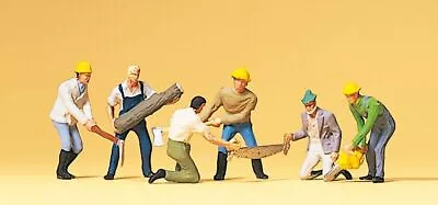 Preiser HO Scale Model Figure/People Set - Lumberjacks/Men Sawing Trees 6Pk • $17.09