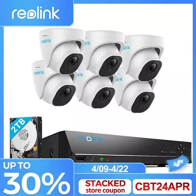 Reolink 8MP Outdoor DIY Security Camera System 8CH NVR Person/Vehicle Detection • $626.99