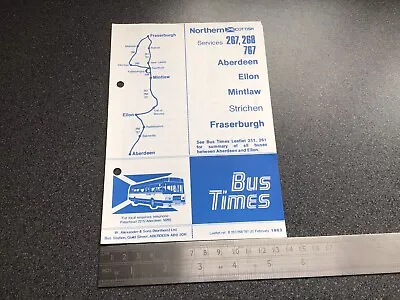 £5 • Buy Northern Scottish Bus Group Route 267 268 767 Timetable February 1983 Aberdeen