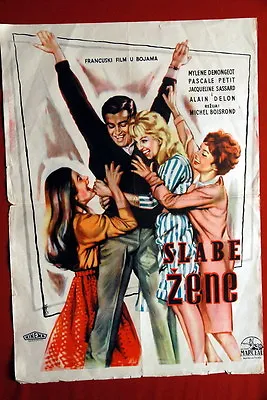 Faibles Femmes Mylene Demongeot Pascale Petit Alain Delon 1959 Yu Movie Poster • $167.49