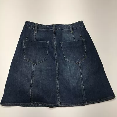 Mossimo Supply Co. Skirt Womens Size 2 Denim Jean Front Button A-Line Stretch • $11.99