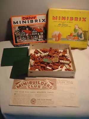 Vintage Minibrix All Rubber Building Bricks Block Set W/ Instructions U.S.A. • $19.99