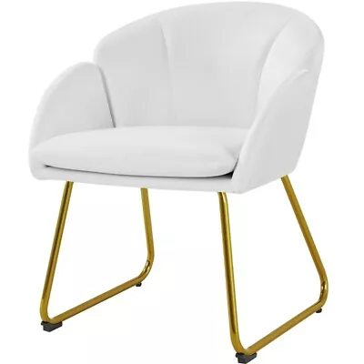 Flower Shape Armchair Vanity Chair With Golden Metal Legs For Living Room • $62.99