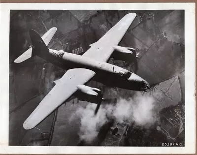 1943 USAAF B-26 Marauder 118072 Bombing Airfield Tricoueville France News Photo • $33.99