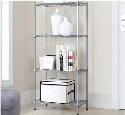 4 Tier Corner Shelves Wire Shelving Rack Shelf Adjustable Storage Unit Organizer • $26.99