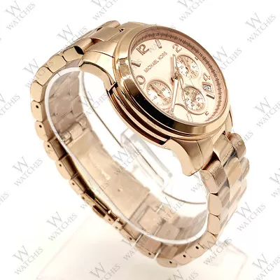 New Michael Kors MK5128 Runway Rose Gold Stainless Steel 38mm Women's Watch • $93