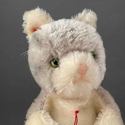 Rare HERMANN Cat Hand Puppet ~ 1960s Vintage German Mohair Tabby Kitty Toy • $70
