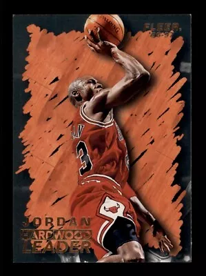 1996-97 Fleer #123 Michael Jordan Hardwood Leader Chicago Bulls Hof • $2.75