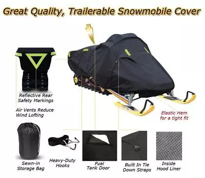 Trailerable Sled Snowmobile Cover Polaris 800 Rush Pro-R LE 2014 • $92.92