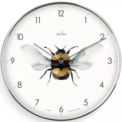 Acctim Society Insect 30cm Wall Clock Bee Butterfly And Dragonfly • £12.99