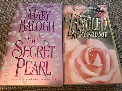 Books MARY BALOGH Lot Of 2 Romance PBs The Secret Pearl & Tangled 2005 & 1994 • $8.97