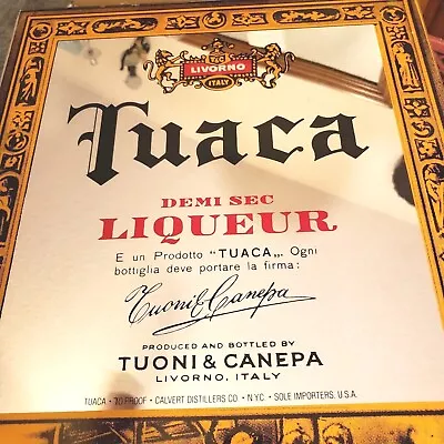 Tuaca Italian Liqueur / Liquor Vintage Advertising Promo Bar Pub Man Cave Mirror • $9.50