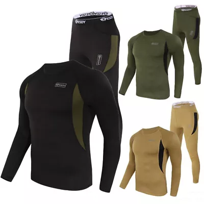 Thermal Underwear For Men Long Johns Warm Hunting Gear Bottom Top Set Base Layer • $39.99