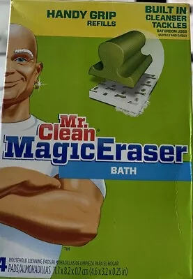 Mr Clean Magic Eraser Handy Grip Bath Refill Pads Cleanser 4 Pads DISCONTINUED • $22.99