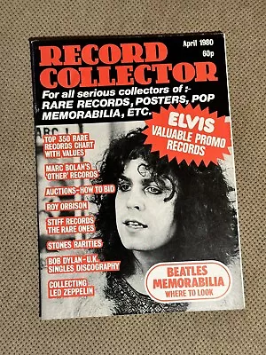 Record Collector #8 April ‘80-Marc Bolan Cover (UK) Elvis/Beatles/Stones/Dylan • $9.99