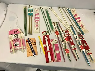 $75 • Buy Large Lot Vintage Knitting Needles & Crochet Hooks Susan Bates Marcia Lynn Boye